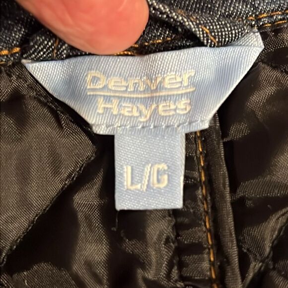 Denver Hayes Blue Denim Quilted Zip Up Vest Size‎ L - Picture 9 of 10
